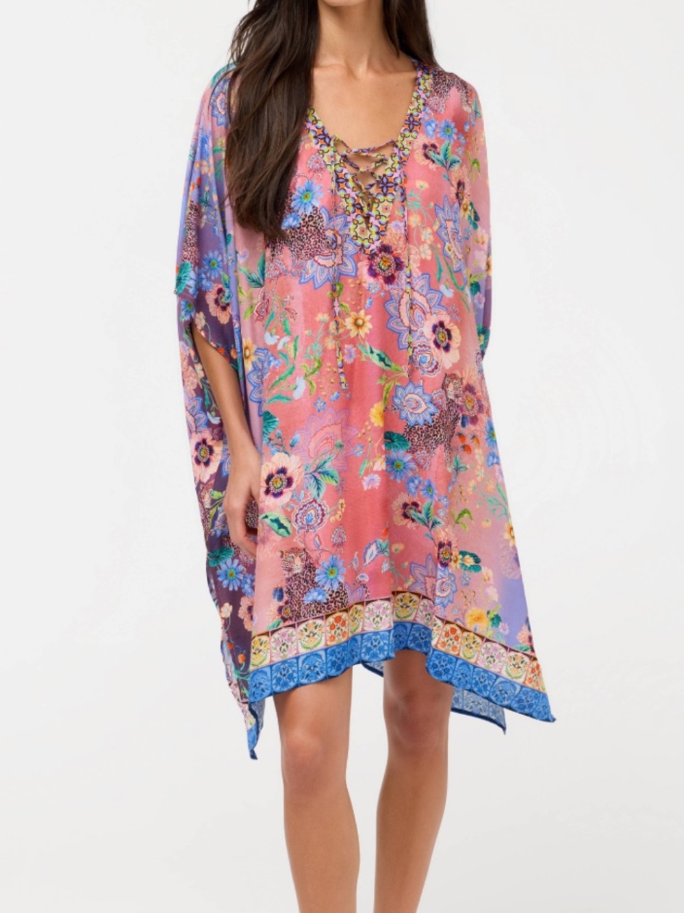 NWT Johnny Was Lilliana Short Kaftan Sz S/M Resortwear Boho Luxe Current Style